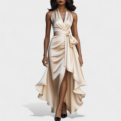 Ema - Satenska svečana haljina s volanima