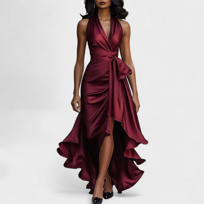 Ema - Satenska svečana haljina s volanima