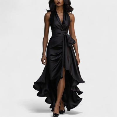 Ema - Satenska svečana haljina s volanima