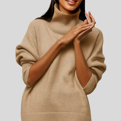 Stefanie - Pleteni pulover s Dolčevitom