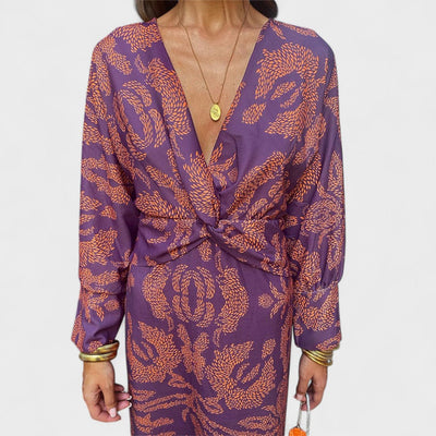 Vesna - Midi haljina s V-izrezom