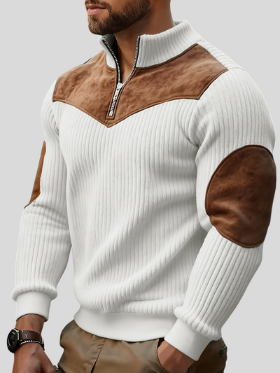 Kortez – Ležerni Pleteni Pulover s Poluzipom