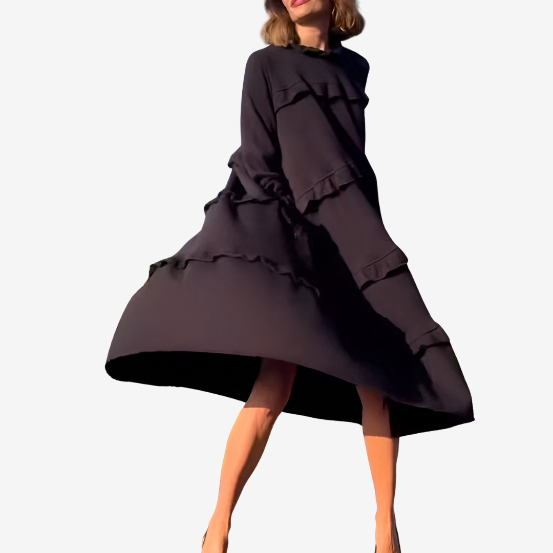 Midi haljina s volanima 