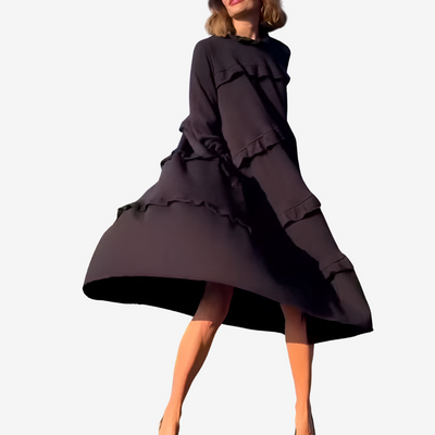 Midi haljina s volanima 