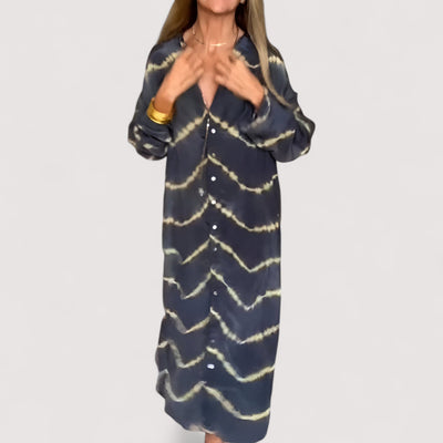 Maren™ | Prugasta maxi haljina