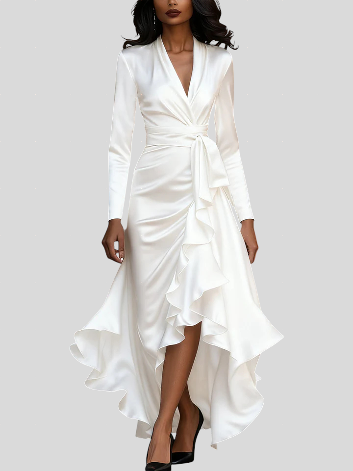 Moretti - Elegantna Duga Haljina Od Satena