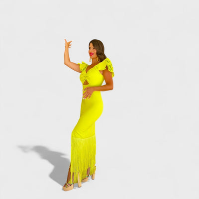 Lea - Neonska flamenco haljina