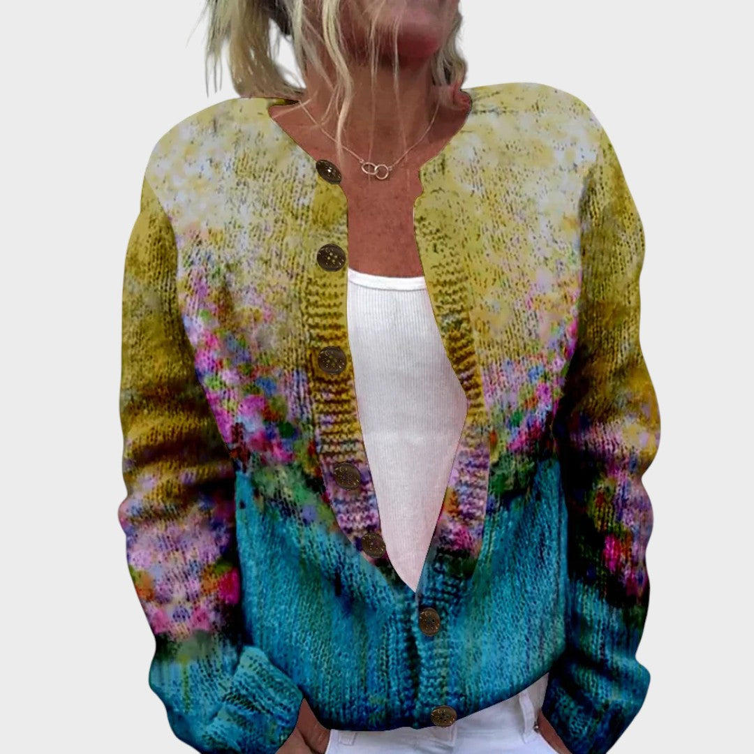 Marija - Cardigan s cvjetnim uzorkom za jesen
