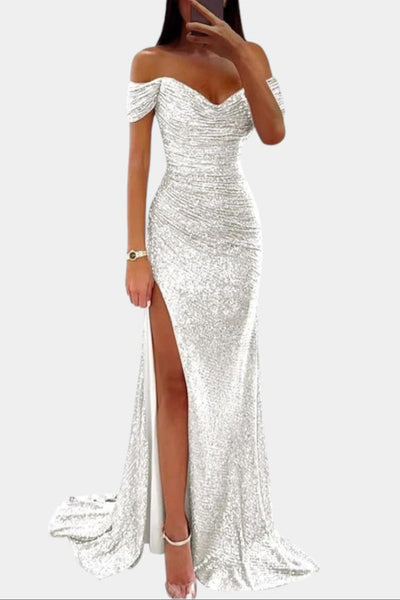 Renata Haljina Sirena bez naramenica sa šljokicama