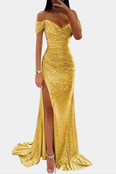 Renata Haljina Sirena bez naramenica sa šljokicama