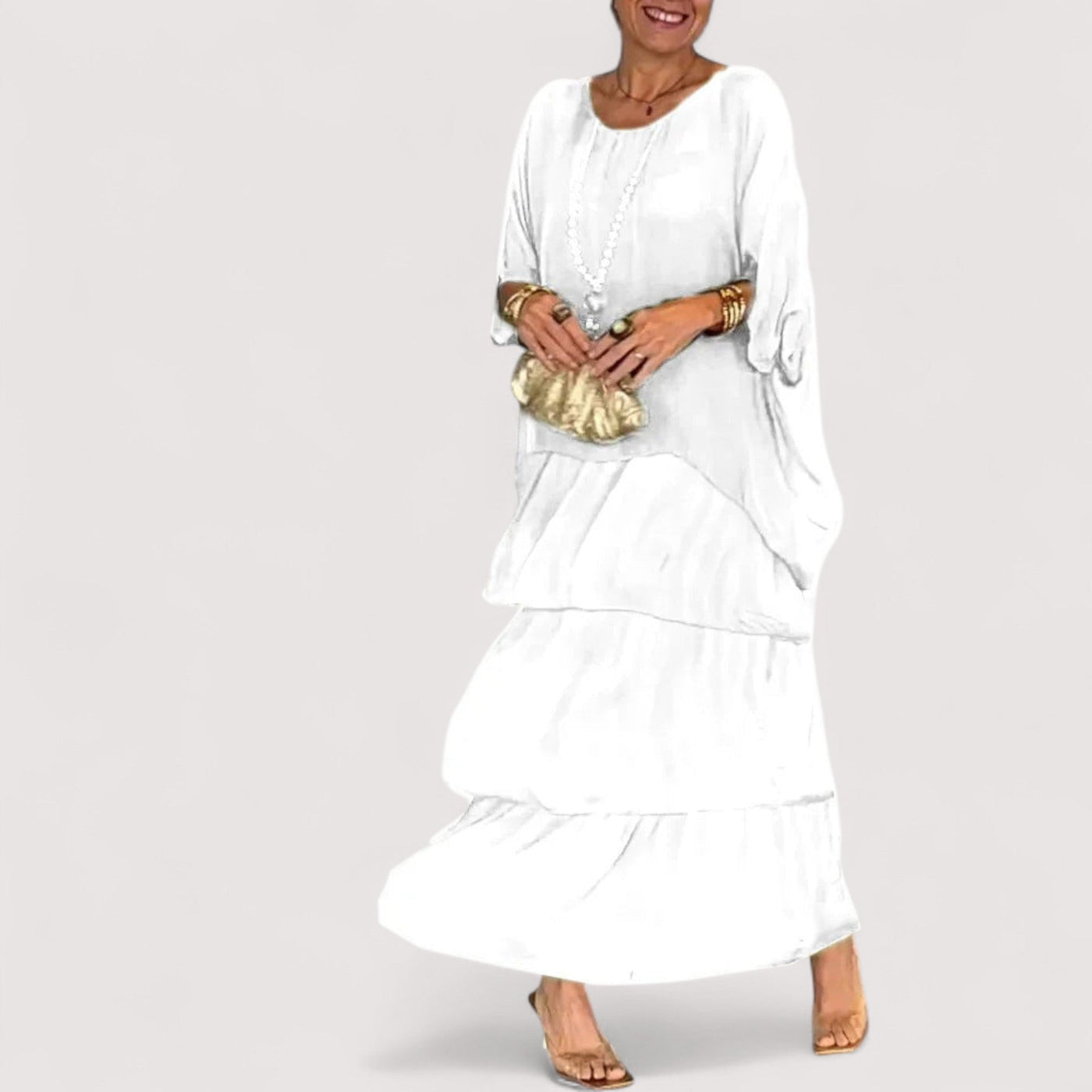 Lovrenka™ | Elegantna haljina od šifona u boho stilu