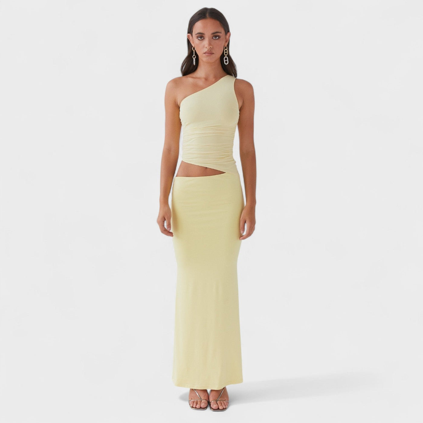 Slavka - Asimetrična maxi haljina s izrezom