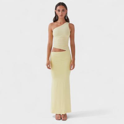 Slavka - Asimetrična maxi haljina s izrezom