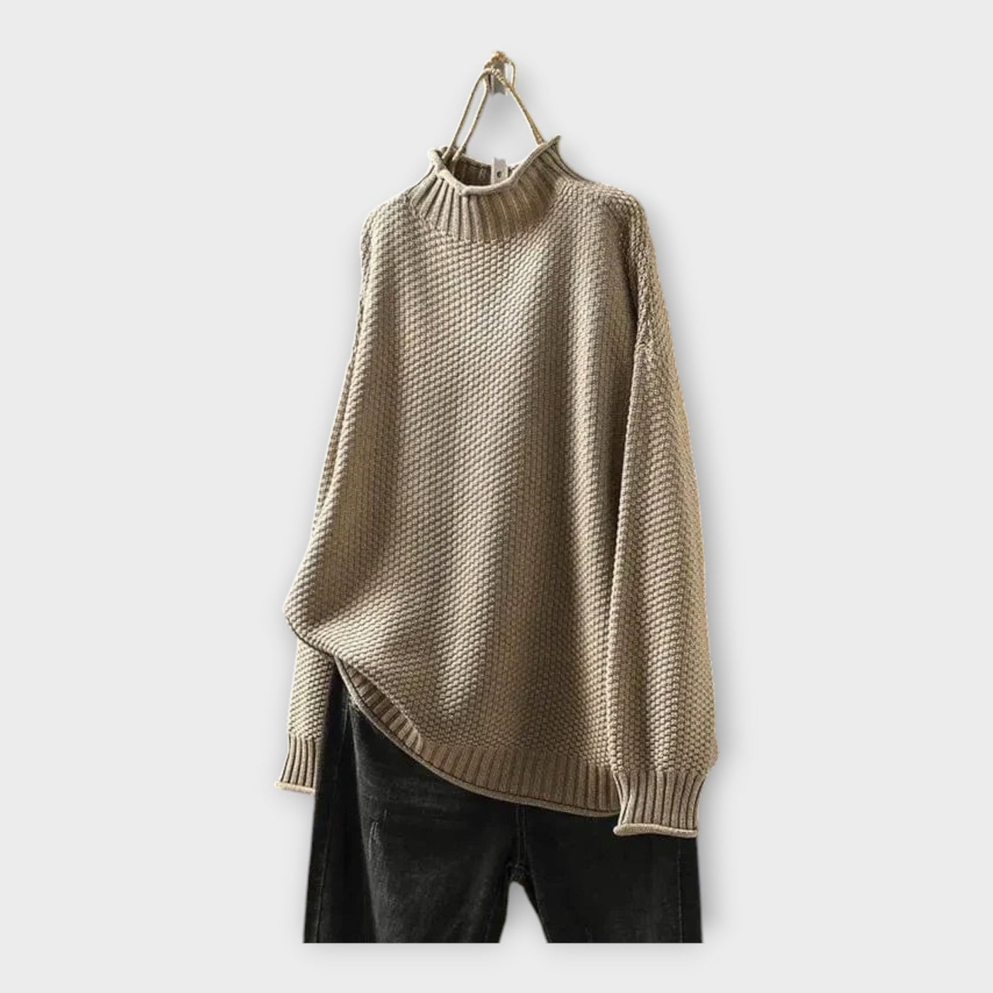 Pletena Majica s Visokim Ovratnikom