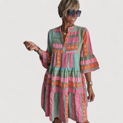 Simone™ | Boho-Stufen-Swingkleid