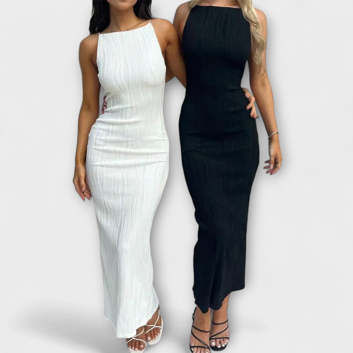 Elegantna duga haljina bez rukava