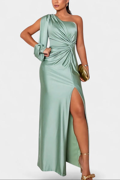 Gabrijela Asimetrična Haljina s Draperijom na Jednom Ramenu