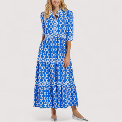 Klarica™ | Midi haljina s uzorkom lanca