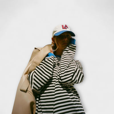 Mary - Prugasti oversize pulover