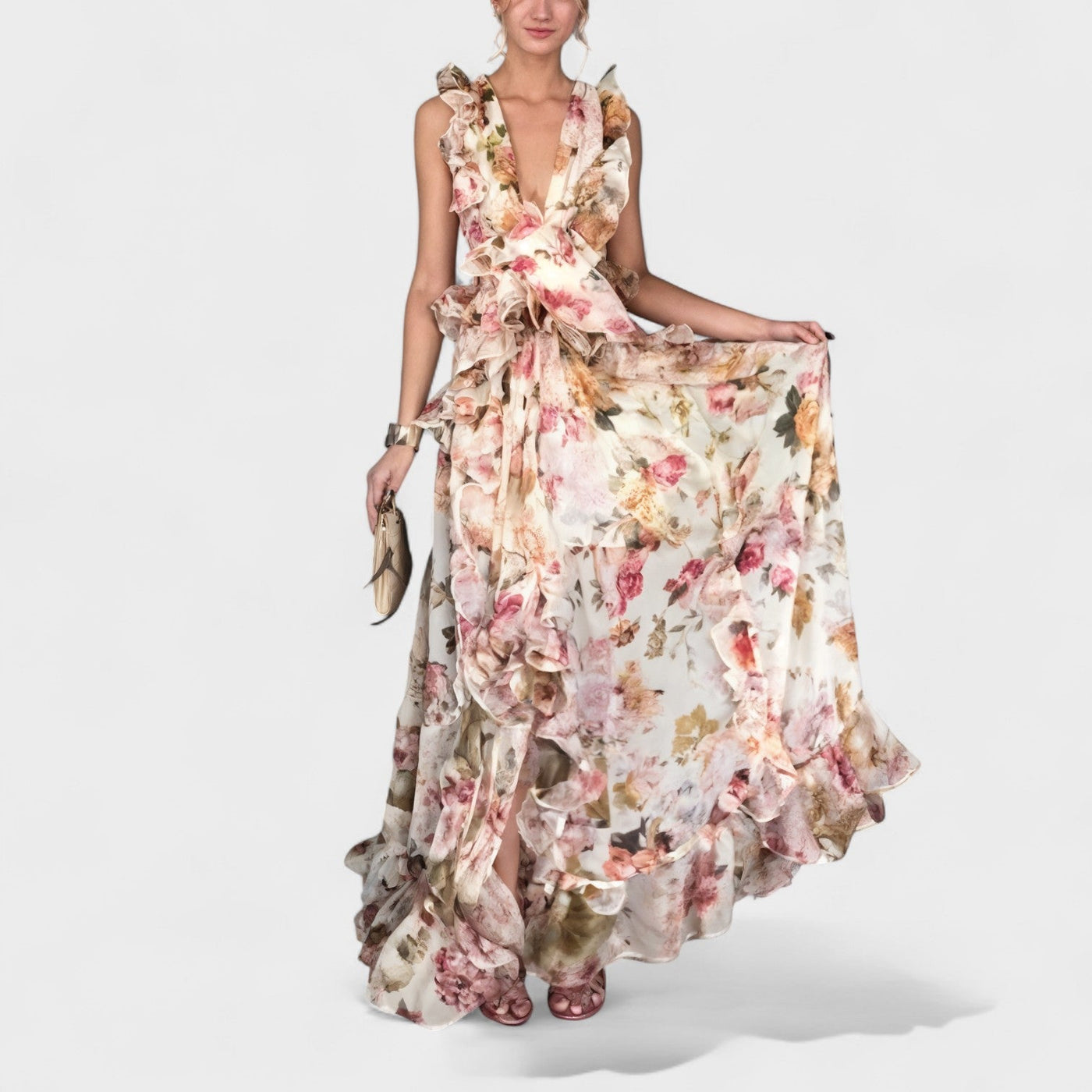 Vinka - Dugačka cvjetna haljina