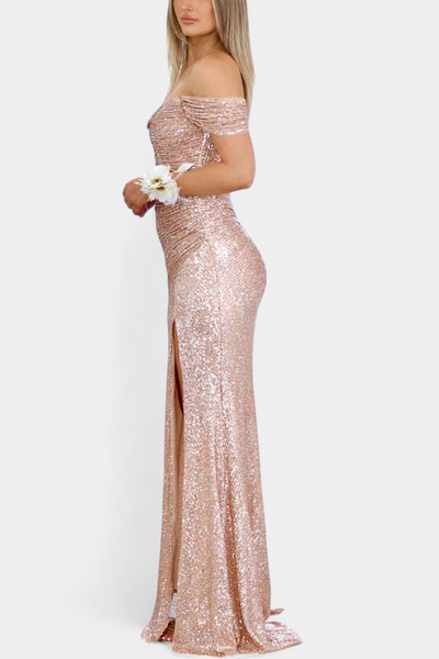 Renata Haljina Sirena bez naramenica sa šljokicama