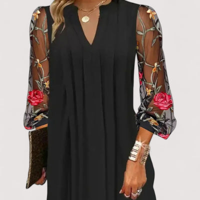 Magda™ | Elegantna mini-haljina s prozirnim rukavima