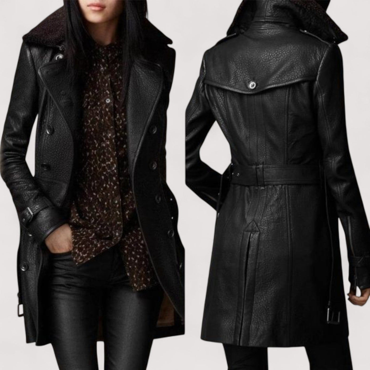 Valentina™ | Elegantni kožni kaput 3/4 dužine