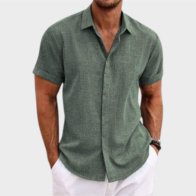 Oliver - Herreskjorte med korte ærmer i hør